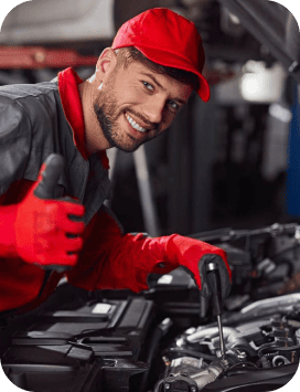 Automotive technician at work